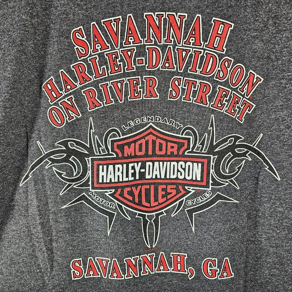 Harley Davidson Savannah GA River St. Tank Top T-Shirt Men's Size M Gray Tribal